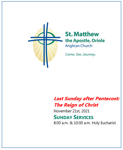 Last Sunday after Pentecost: The Reign of Christ