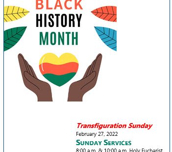 Black History Month Celebration and Transfiguration Sunday
