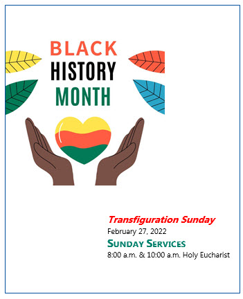 Black History Month Celebration and Transfiguration Sunday
